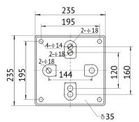 Присоединительная база (тип БАЗА А) для насосов TG32-18/2 - TG100-33/2T Присоединительная база (тип БАЗА А) для насосов TG32-18/2 - TG100-33/2T