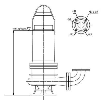 Колено для канализационного насоса WQ